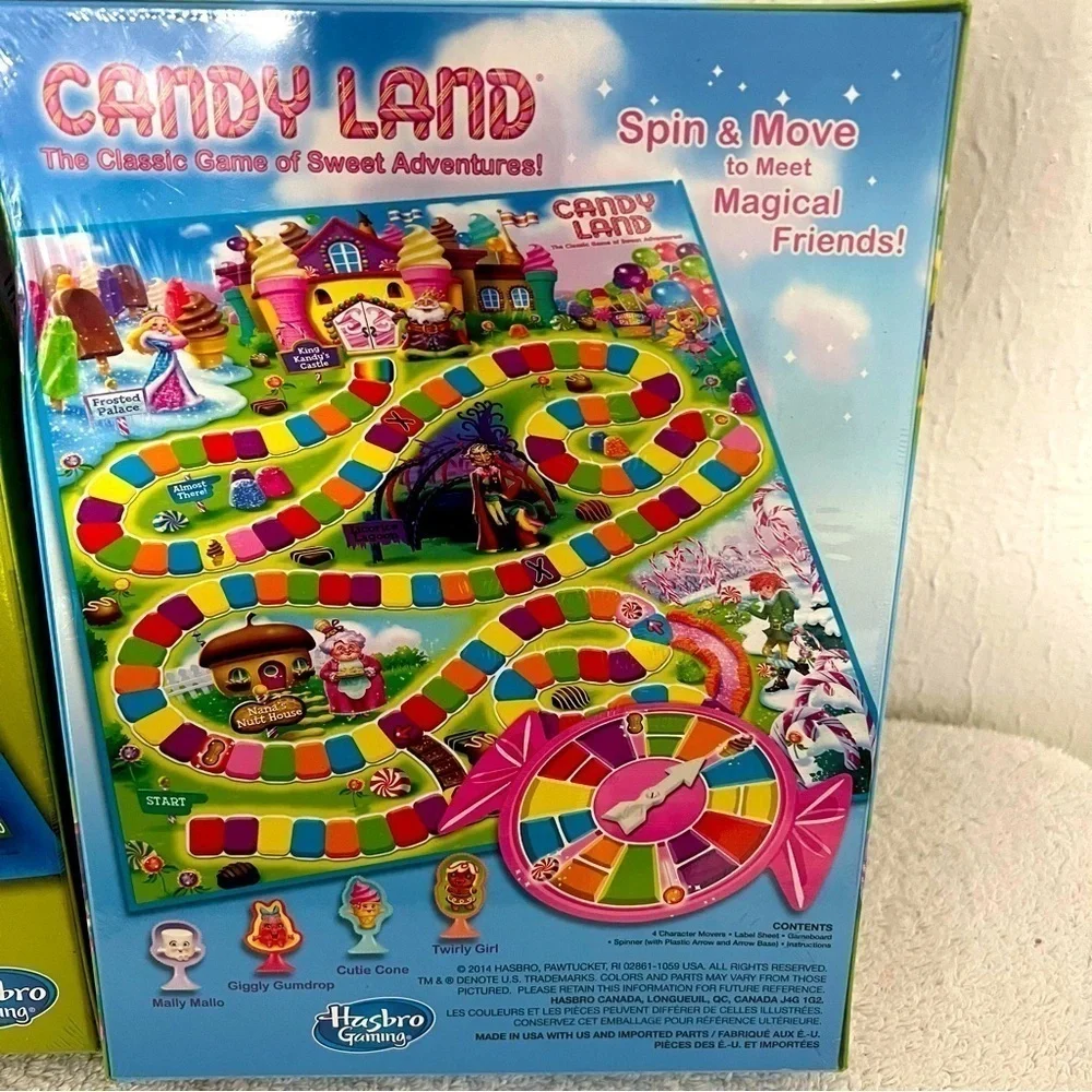 Bundle of (2) Board Games Chutes and Ladders and Candy Land Hasbro Ages 3+ New